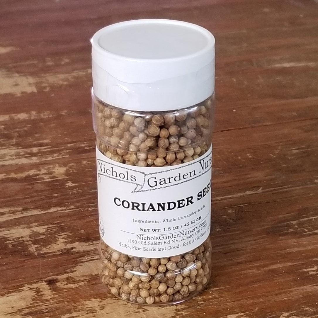 Coriander seeds in a jar